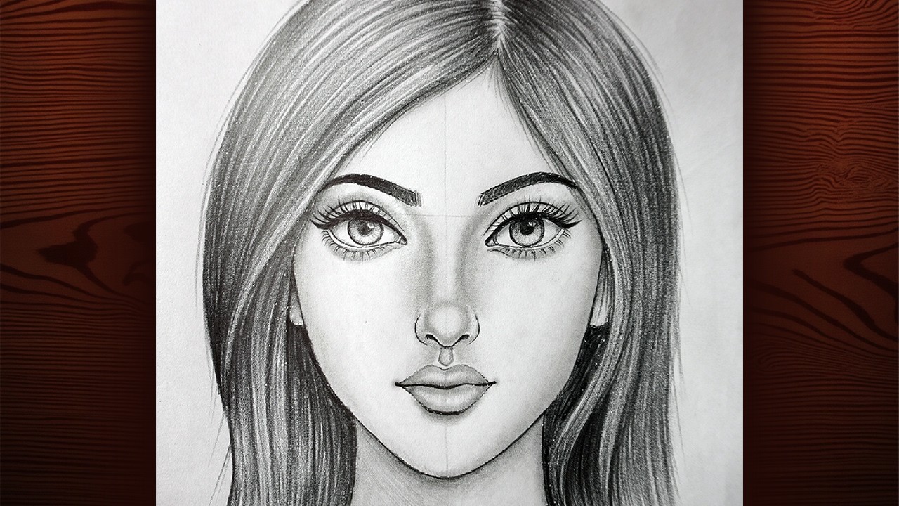 How to draw face for Beginners/ EASY WAY TO DRAW A GIRL FACE