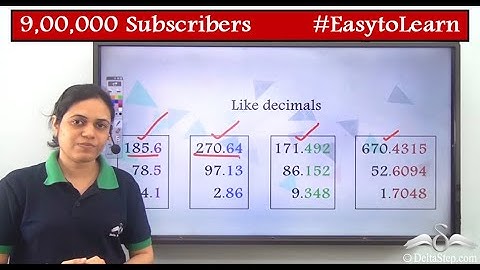 Like and Unlike Decimals | Class 6 | CBSE | NCERT | ICSE