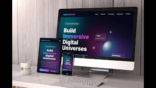 QuantumFlow - Futuristic 3D Interactive Landing Page