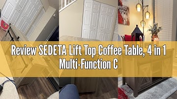 Review SEDETA Lift Top Coffee Table, 4 in 1 Multi-Function Convertible Coffee Tables with Storage an