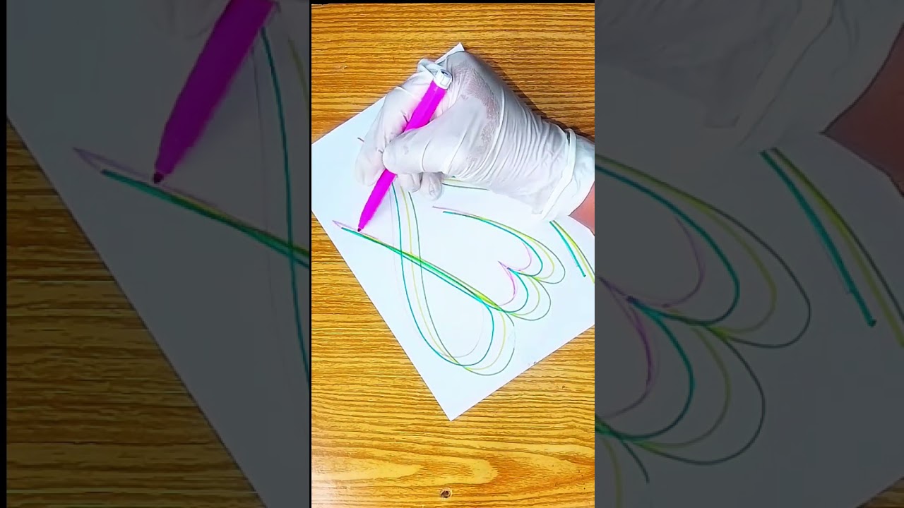 Allah Name Calligraphy 🌈 | Colorful Marker Arabic Art | Beautiful Islamic Calligraphy
