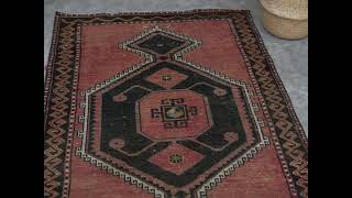 Yadigar - Pink Turkish Vintage Runner Rug (3x10)