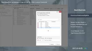 KNX-LUNOS Control4, Nachteinstellung ETS 6 – LUNOS Lüftungstechnik