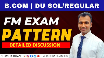 financial management exam pattern for b.com students | bcom du sol/regular | by anuj sir