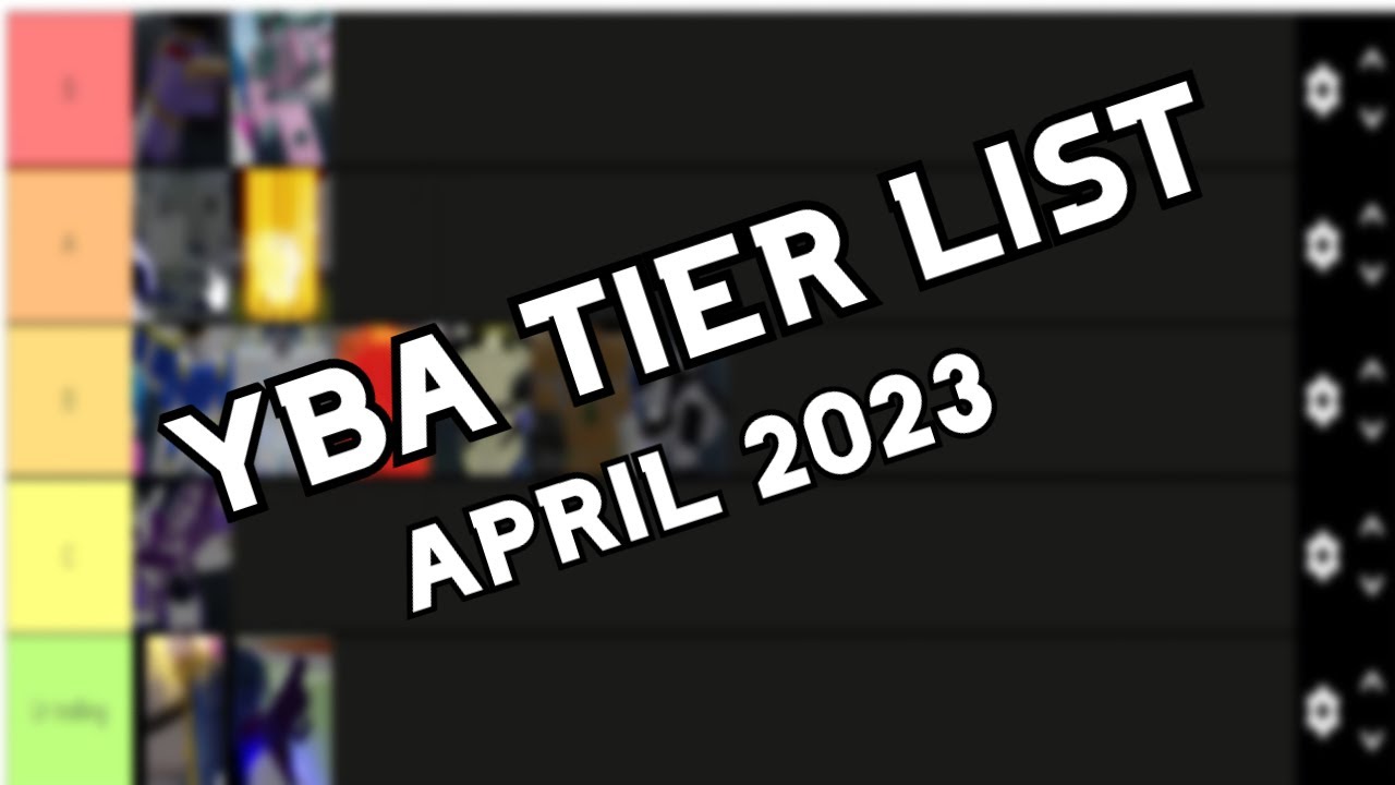 YBA Tier List Tier List 