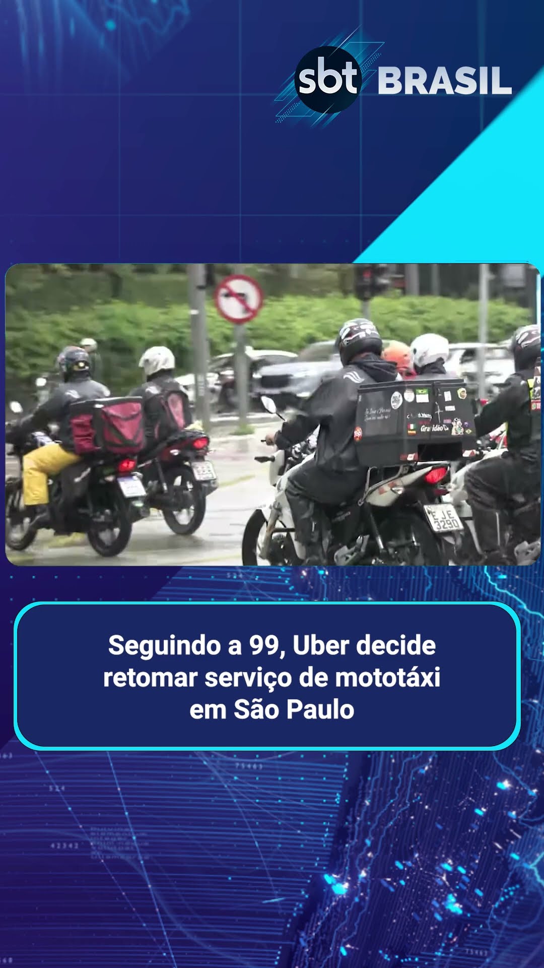 Uber se junta à 99 e lança transporte por moto em São Paulo | SBT Brasil (22/01/25)