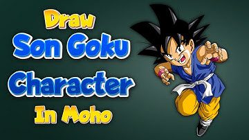 Draw Son Goku Character in Moho | Rigged Animation