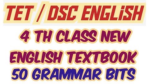 4 th class English Grammar bits// Ap/Ts/ tet dsc//dscenglishgrammar // #4thclassenglish #tetenglish