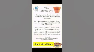 The Empty Pot | English Moral Stories | Learn English | English Stories #shorts