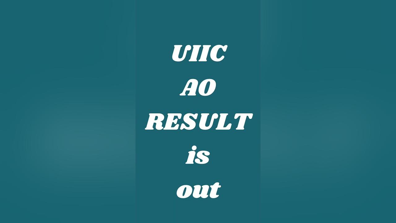 Uiic Ao result 2024 uiic uiicao ibps shorts YouTube