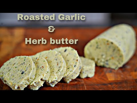 Roasted Garlic and Herb Butter  Homemade Butter with just 1 Ingredient needed