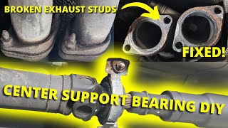 How To Replace BMW Center Support Bearing! (+ Removing Broken Exhaust Studs!)