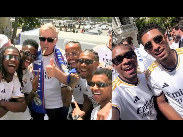 Real Madrid Crazy Bus Parade Celebration After Winning LaLiga Title 2024 | Fans Reactions class=