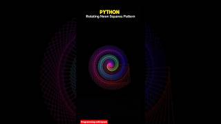 Python Turtle Graphic Art: Neon Square Web#shorts #motivation #coderlife #codinglife #codelife