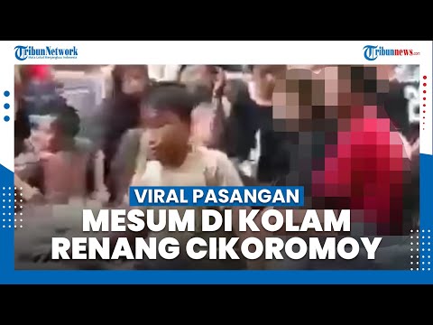 Viral Sosok Pasangan Mesum di Kolam Renang Cikoromoy Pandeglang Banten