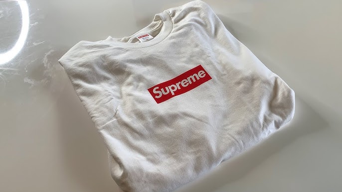 supreme box logo tee white