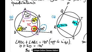 Form 3 Maths - Circle Geometry (finding marked angles)