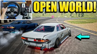 NEW Drift Game Open World Map + Traffic! | OverDrift Festival W/ Logitech G27 + Wheel Cam #1