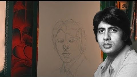 How to Draw Amitabh Bachchan  Complete Pencil Sketch Tutorial