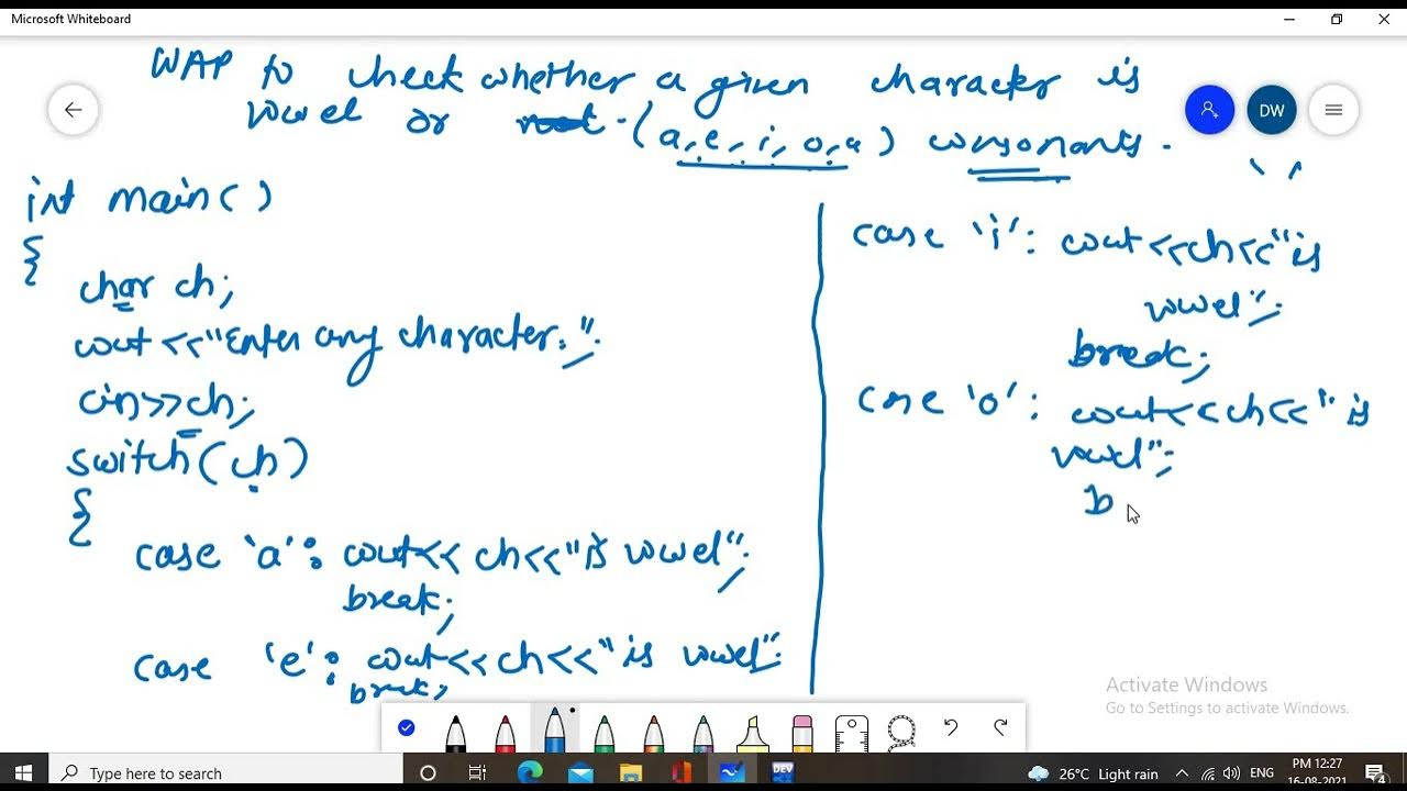 CPP Lecture 5: switch statement, loops: while, do-while and for loop ... image.