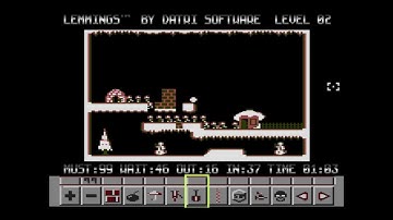 Lemmings (aka. X-Mas Lemmings) for the Atari 8-bit family