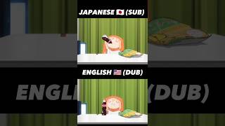 Late night chips are the best Sub vs Dub #shorts #anime #animeedit #subvsdub #sub #dubbing #kawaii