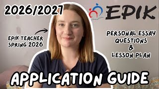 EPIK Application 2026 / 2027  | Guide To A Successful Application | Essay Questions & Lesson Plan