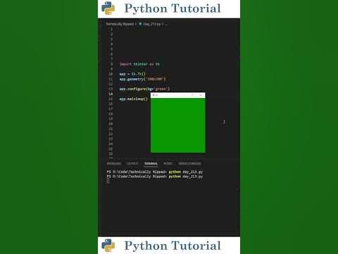 How To Change Tkinter Background Color | Python Tutorial - YouTube