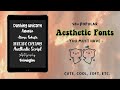 50+ Popular Aesthetic Fonts 2021 | Dafont #1