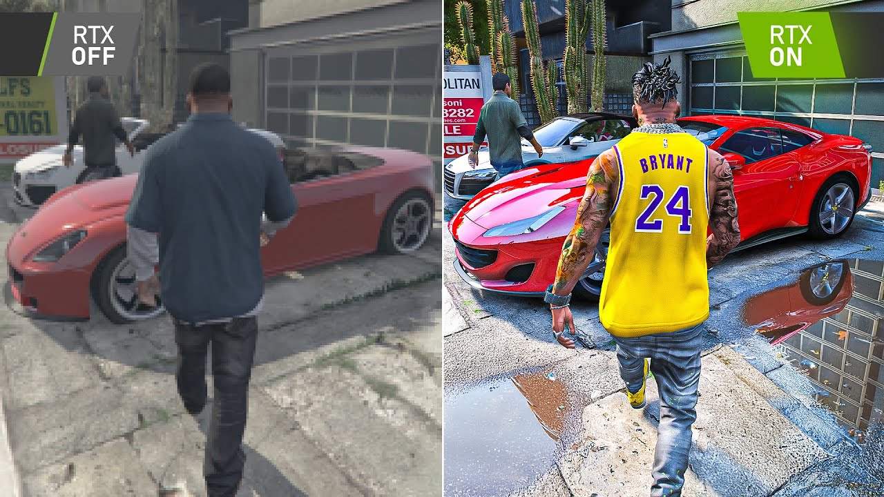 GTA V 2013 Vs 2024 First Mission Graphics Comparison RTX 4090 8K 