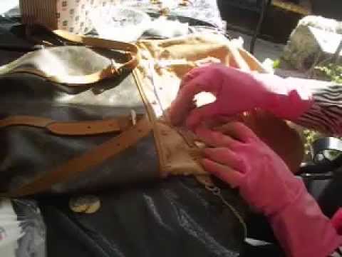 Step 6: How to clean Louis Vuitton Bucket Sticky Lining - Repeat step 5 until ALL sticky is ...