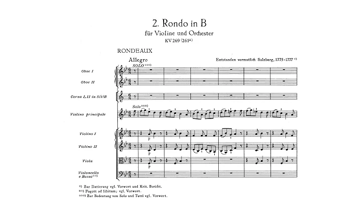 Mozart: Rondo in B-flat Major, K. 269/261a (with Score)