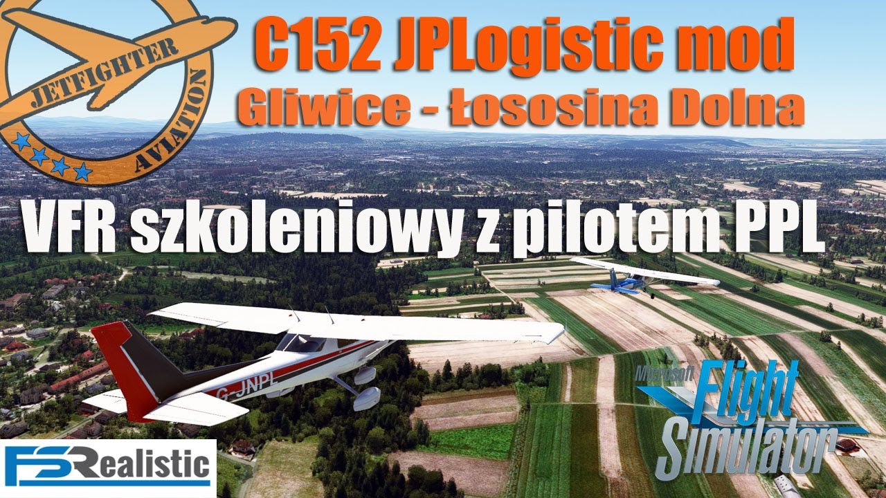 MSFS 2020 - LOT VFR Z REALNYM PILOTEM NA VATSIM - CESSNA C152 MOD - YouTube