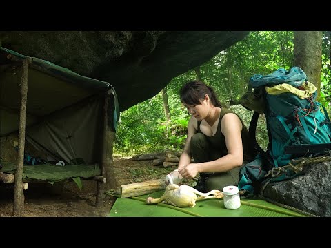 Two Days in the Wild: Solo Bushcraft Journey Under a Rock