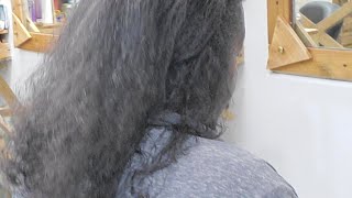 Braiding long natural hair