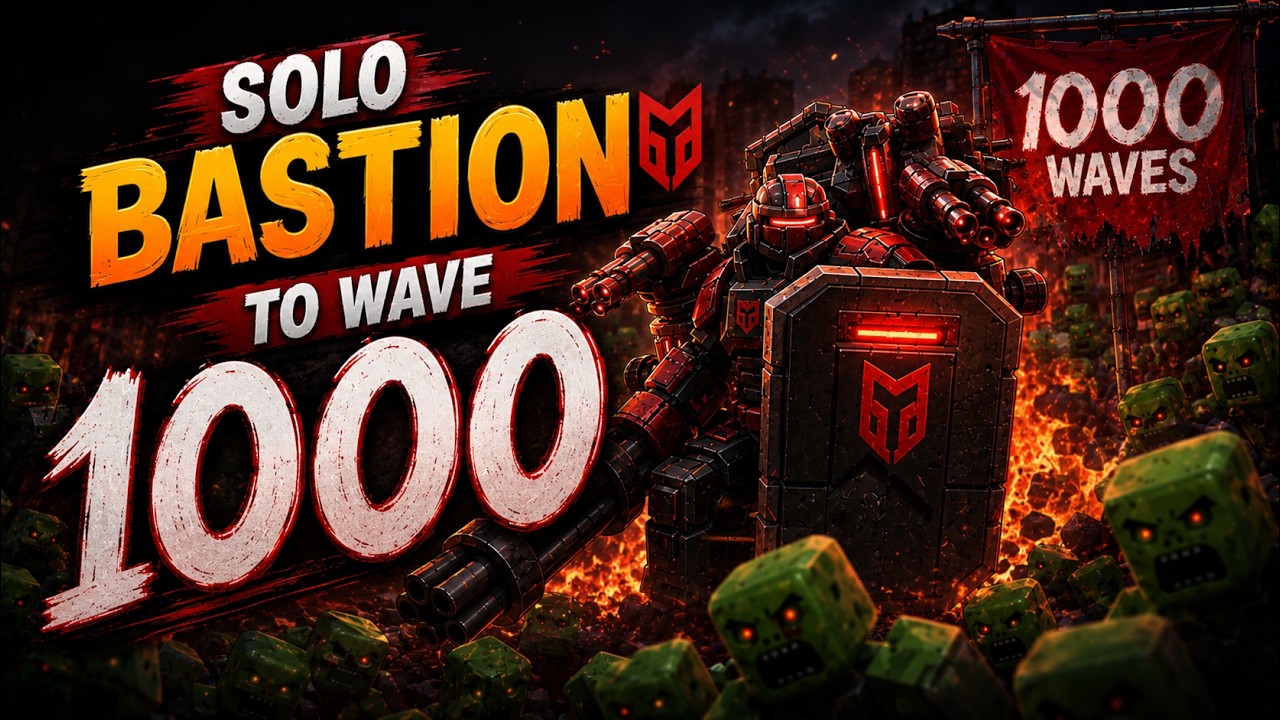Solo Bastion To 1000 Waves in ROBLOX LIVE!! #SURVIVEZOMBIE #VIRAL - YouTube