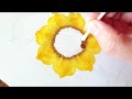 Sunflower. Draw flowers. Botanical illustration.