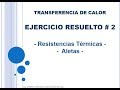 Ejercicio Resuelto Resistencias Térmicas / Aletas - Transferencia de Calor