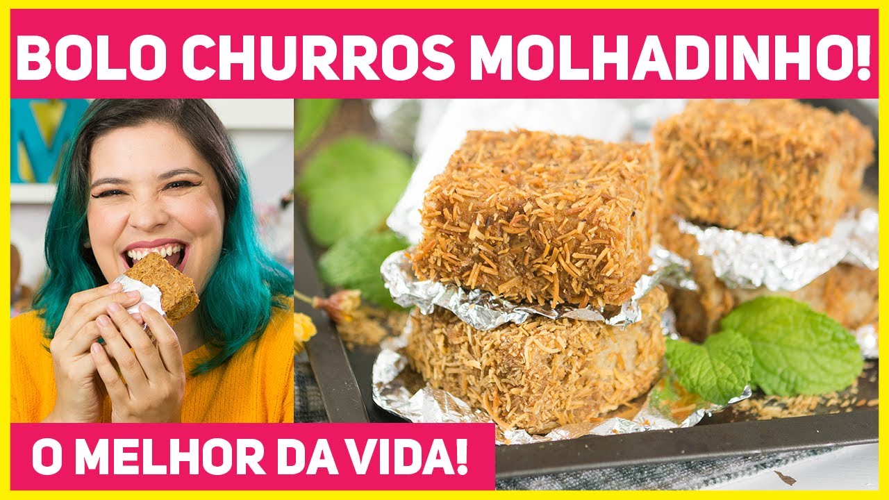 O BOLO CHURROS MAIS MOLHADINHO DA VIDA! COMO FAZER BOLO CHURROS GELADO RECEITAS DE MINUTO 476