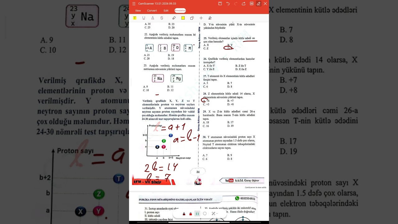 2026 Kimya RFM hazırlıq .Gəray Əşirov  Rfm vəsait.Atomun qurluşu Part 1#keşfetbeniöneçıkar#keşfet 
