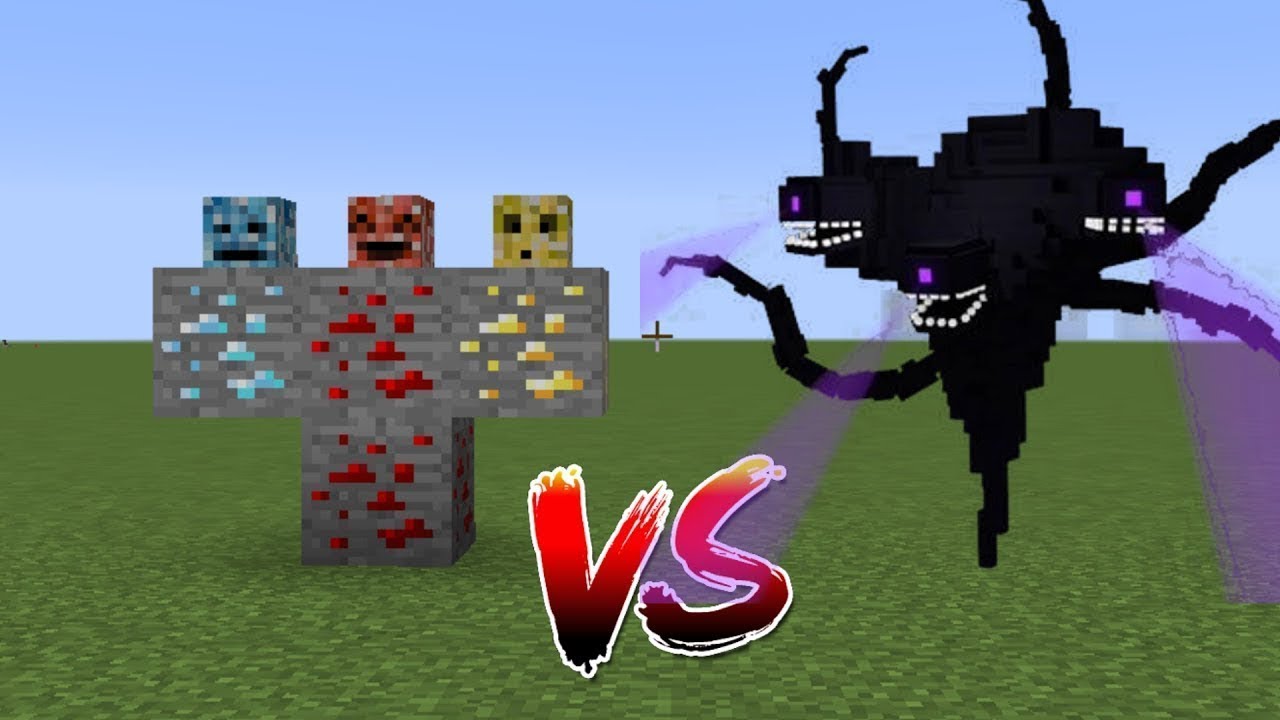 what if you create an ORES BOSS VS WITHER STORM in MINECRAFT - YouTube