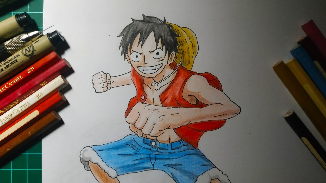 menggambar luffy