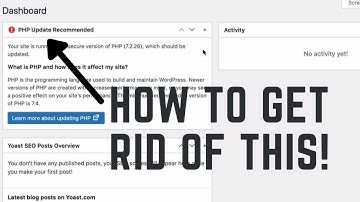 How to remove PHP Update Recommended notice WordPress Admin 2021