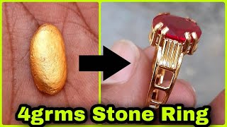 Handmade 22CT Gold Stone Ring || Handmade  Jewelry works ||How it's  Made..! || #MCGoldWorks