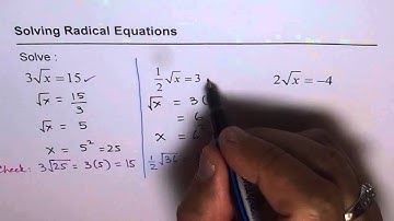 Q1 How to Solve Simple Radical Equations - EDEXCEL - GCSE - SAT