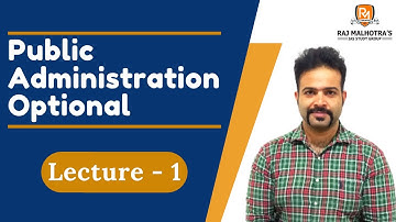 Public Administration Optional | Mains | UPSC | Demo Class 1 |