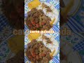 Carne guisada con arroz blanco y plátano  horno #cocinaparaprincipiantes #cocinaconmigo #recetas 👨🍳