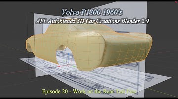 Blender Tutorial Car Modelling of a Volvo P1800 Ep 20 Refine the rear tail fins