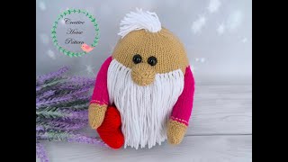 Cute gnome with heart knitting pattern