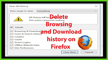 How to Delete Browsing and Download History on Firefox?